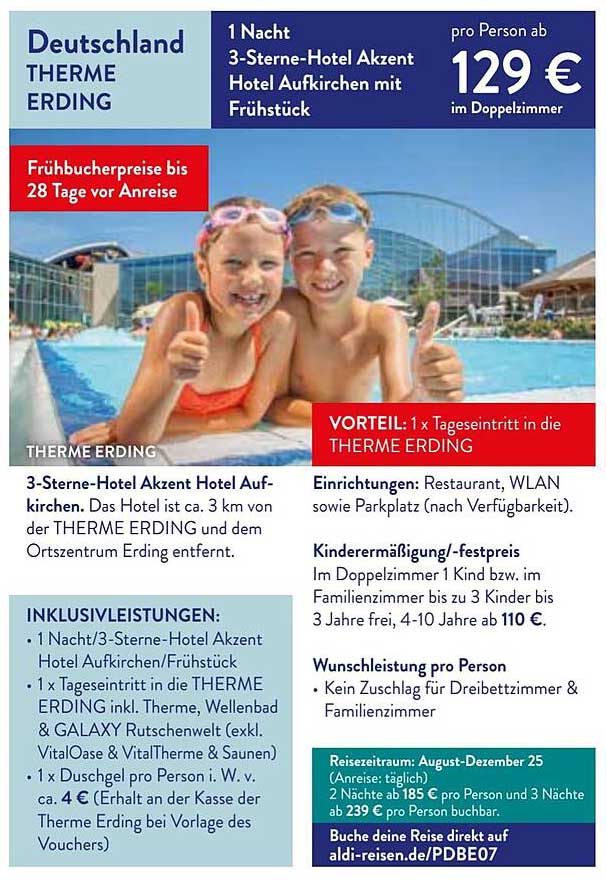 1 Nacht 3-Sterne-Hotel Akzent Hotel Aufkirchen mit Frühstück