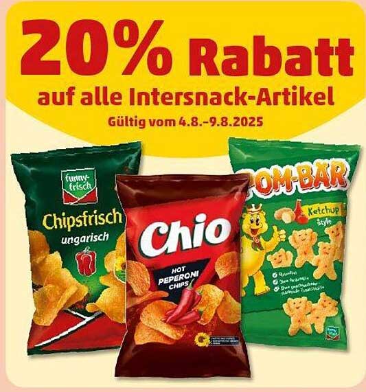 20% Rabatt auf alle Intersnack-Artikel