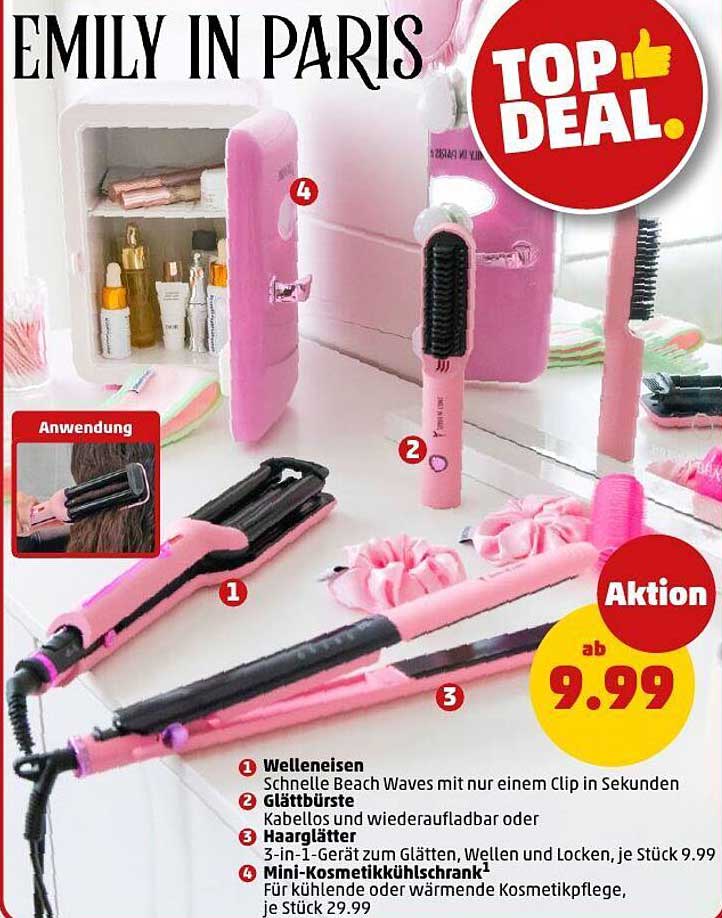 3-in-1-Gerät zum Glätten, Wellen und Locken, je Stück 9,99