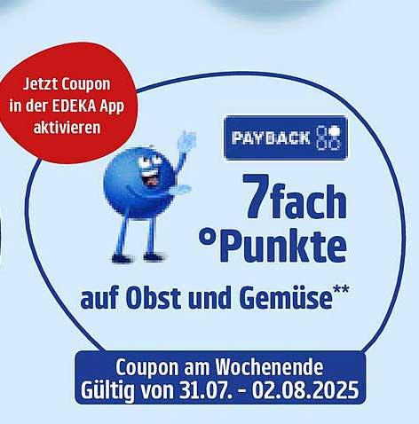 7-fach Punkte auf Obst und Gemüse bei Edeka