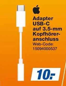 Adapter USB-C auf 3.5-mm Kopfhöreranschluss