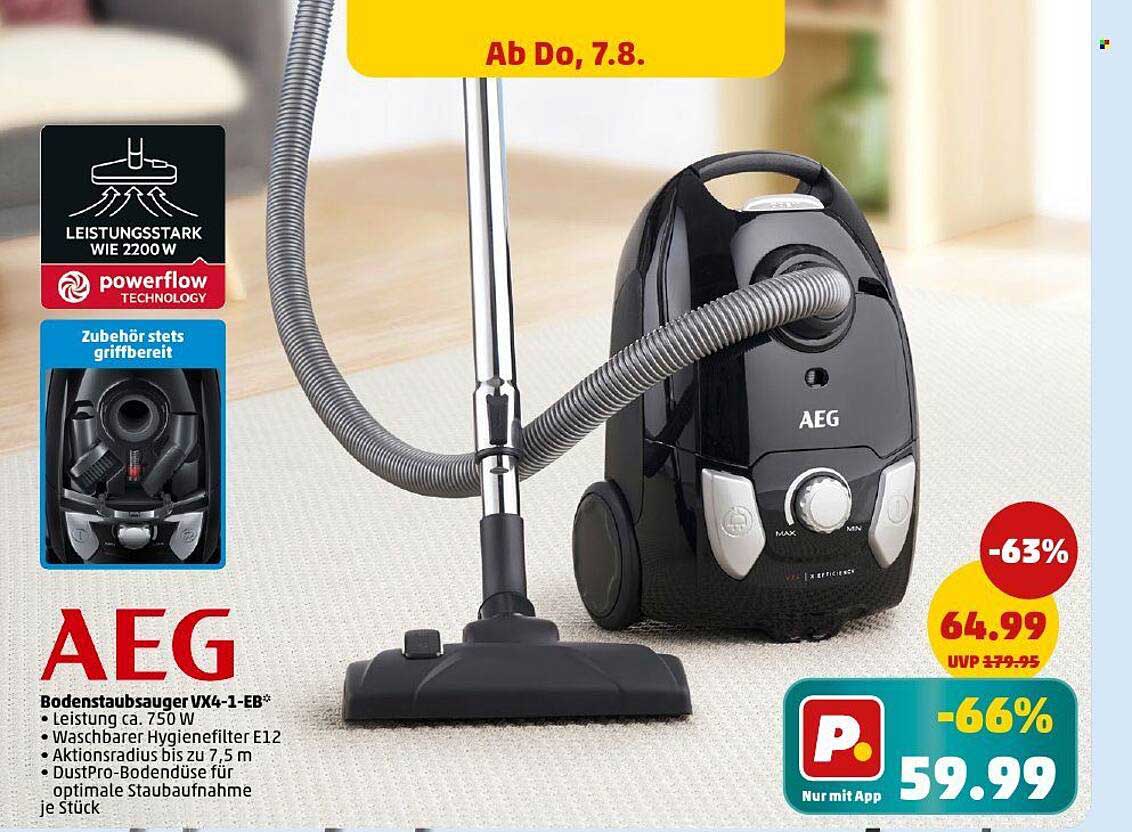 AEG Bodenstaubsauger VX4-1-EB - Leistung: 750W