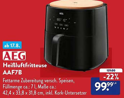 AEG Heißluftfritteuse AAF7B