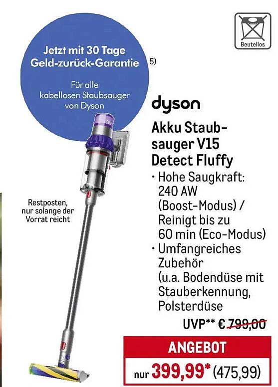 Akku Staubsauger V15 Detect Fluffy von Dyson
