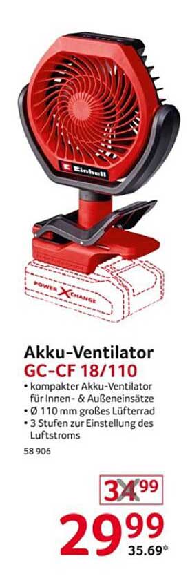 Akku-Ventilator GC-CF 18/110