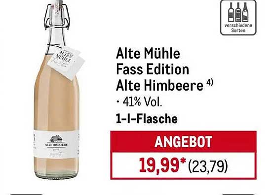 Alte Mühle Fass Edition Alte Himbeere 41% Vol. - 1-Liter-Flasche
