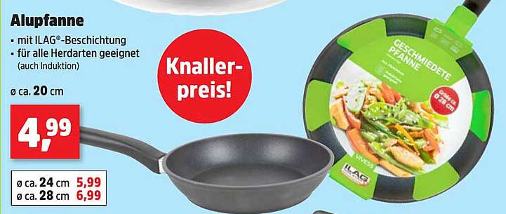 Alupfanne 20 cm mit ILAG-Beschichtung