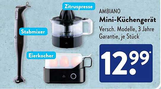 AMBINO Mini-Küchengerät - Verschiedene Modelle, 3 Jahre Garantie