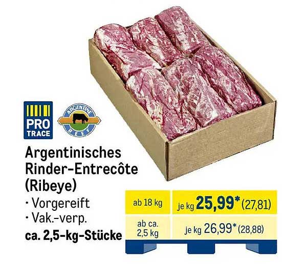 Argentinisches Rinder-Entrecôte (Ribeye)