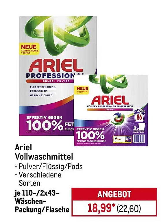 Ariel Vollwaschmittel – Effektiv gegen Fettflecken