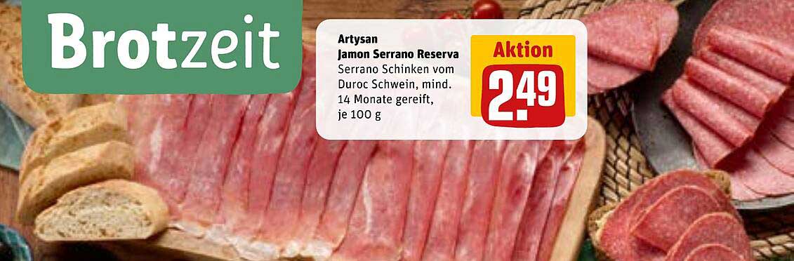 Artysan Jamon Serrano Reserva - Serrano Schinken vom Duroc Schwein