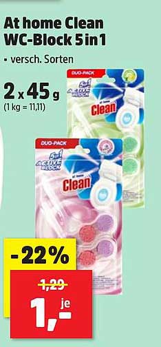 At home Clean WC-Block 5 in 1 - versch. Sorten