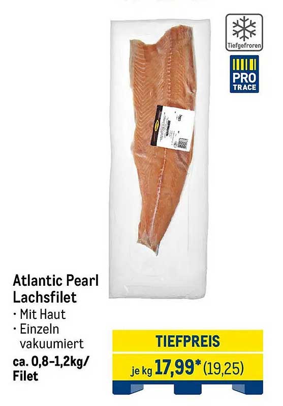 Atlantic Pearl Lachsfilet - Mit Haut, Einzeln vakuumiert