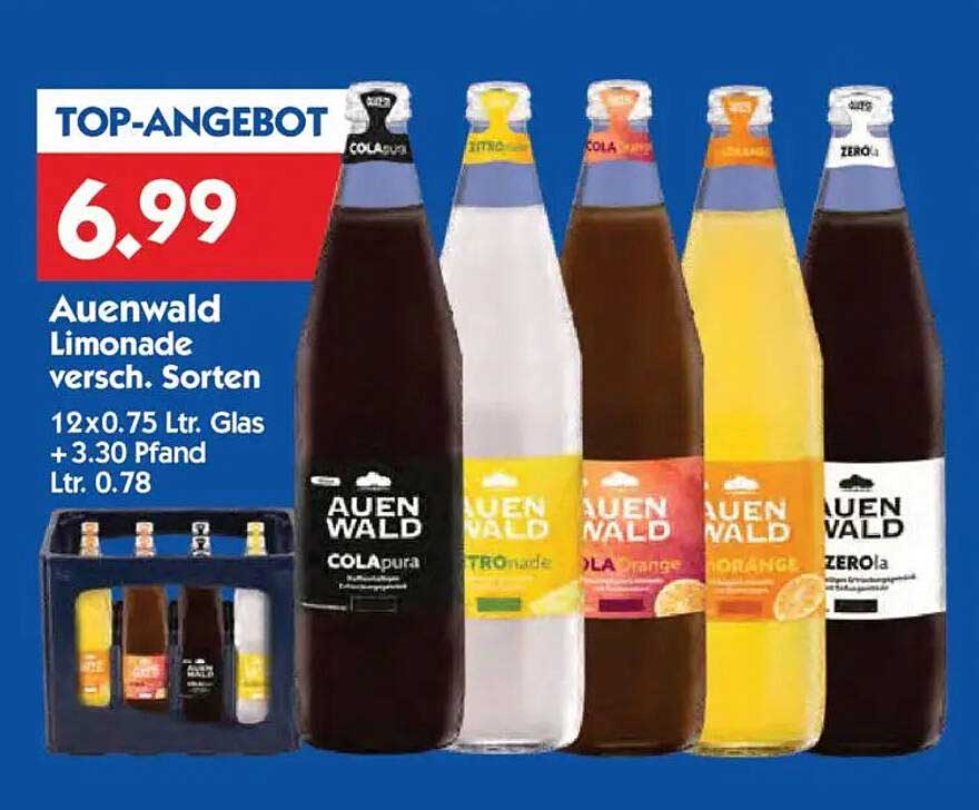 Auenwald Limonade - verschiedene Sorten im Angebot