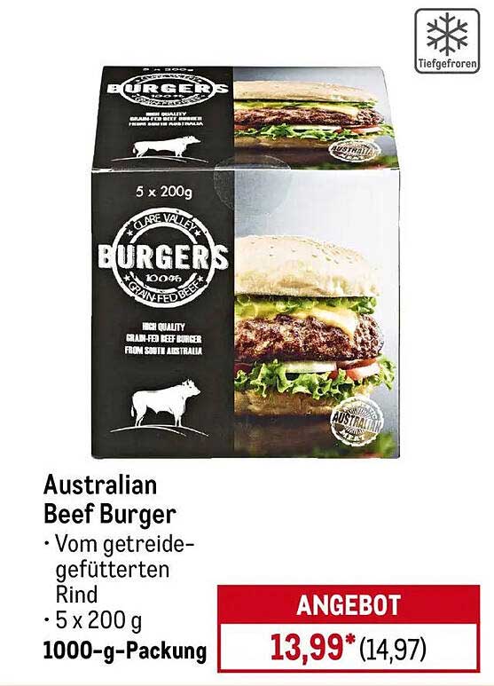 Australian Beef Burger – 100% eine sichere Wahl für Grillliebhaber