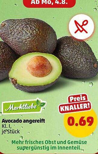 Avocado angereift KL. I, je Stück