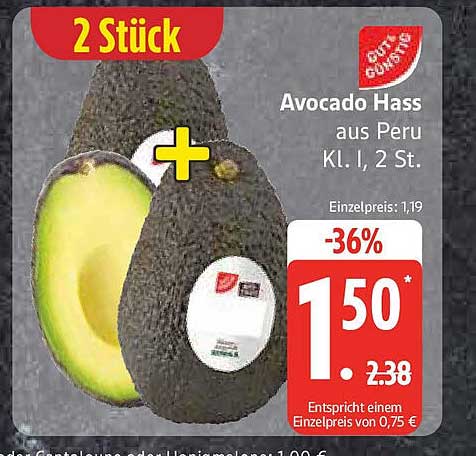 Avocado Hass aus Peru - 2 Stück zum Top-Preis!