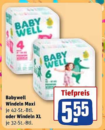 Babywell Windeln Maxi 42 St. oder Windeln XL 32 St.