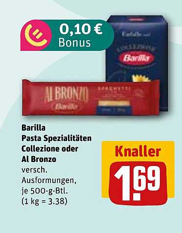 Barilla Pasta Spezialitäten Collezione oder Al Bronzo 500-g-Btl.