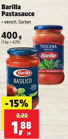 Barilla Pastasauce - Verschiedene Sorten 400 g