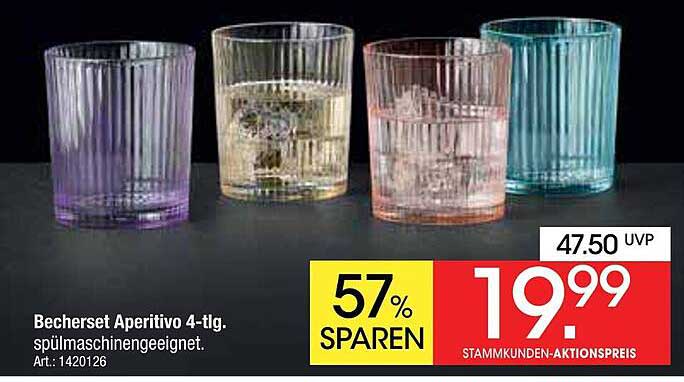 Becherset Aperitivo 4-tlg. spülmaschinengeeignet.