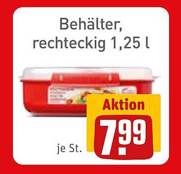 Behälter, rechteckig 1,25 l