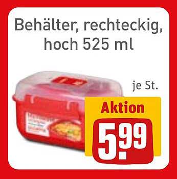 Behälter, rechteckig, hoch 525 ml