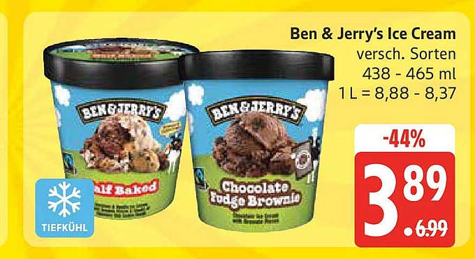 Ben & Jerry's Ice Cream versch. Sorten 438 - 465 ml