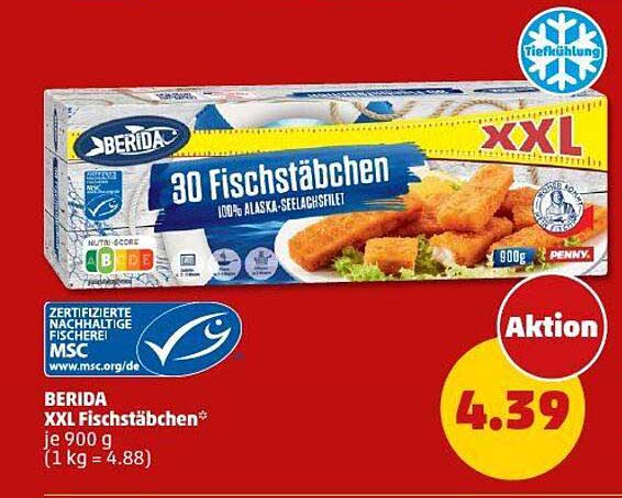BERIDA XXL Fischstäbchen 900 g (Aktion)