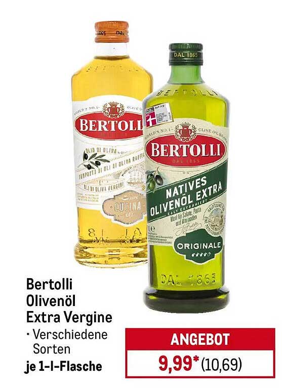 Bertolli Olivenöl Extra Vergine - Verschiedene Sorten je 1-l-Flasche