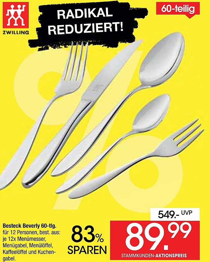 Besteck Beverly 60-tlg. für 12 Personen