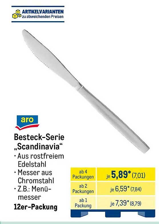 Besteck-Serie „Scandinavia“ – 12er-Packung
