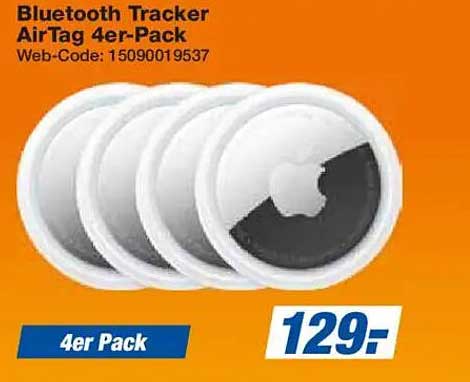 Bluetooth Tracker AirTag 4er-Pack