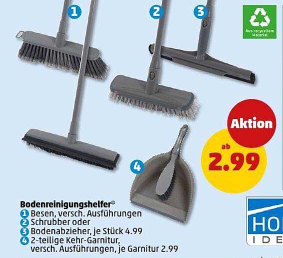 Bodenreinigungshilfen in verschiedenen Ausführungen