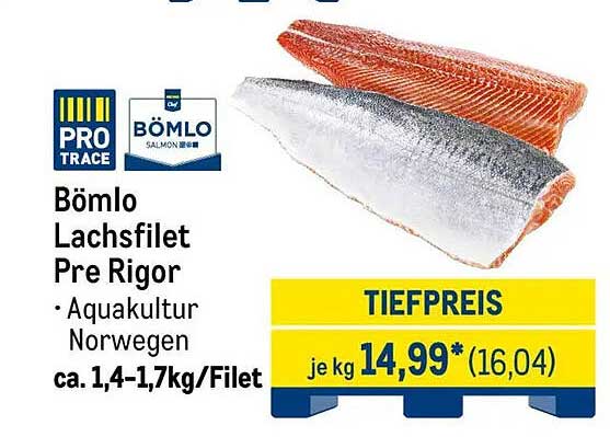 Bömlo Lachsfilet Pre Rigor - Aquakultur Norwegen