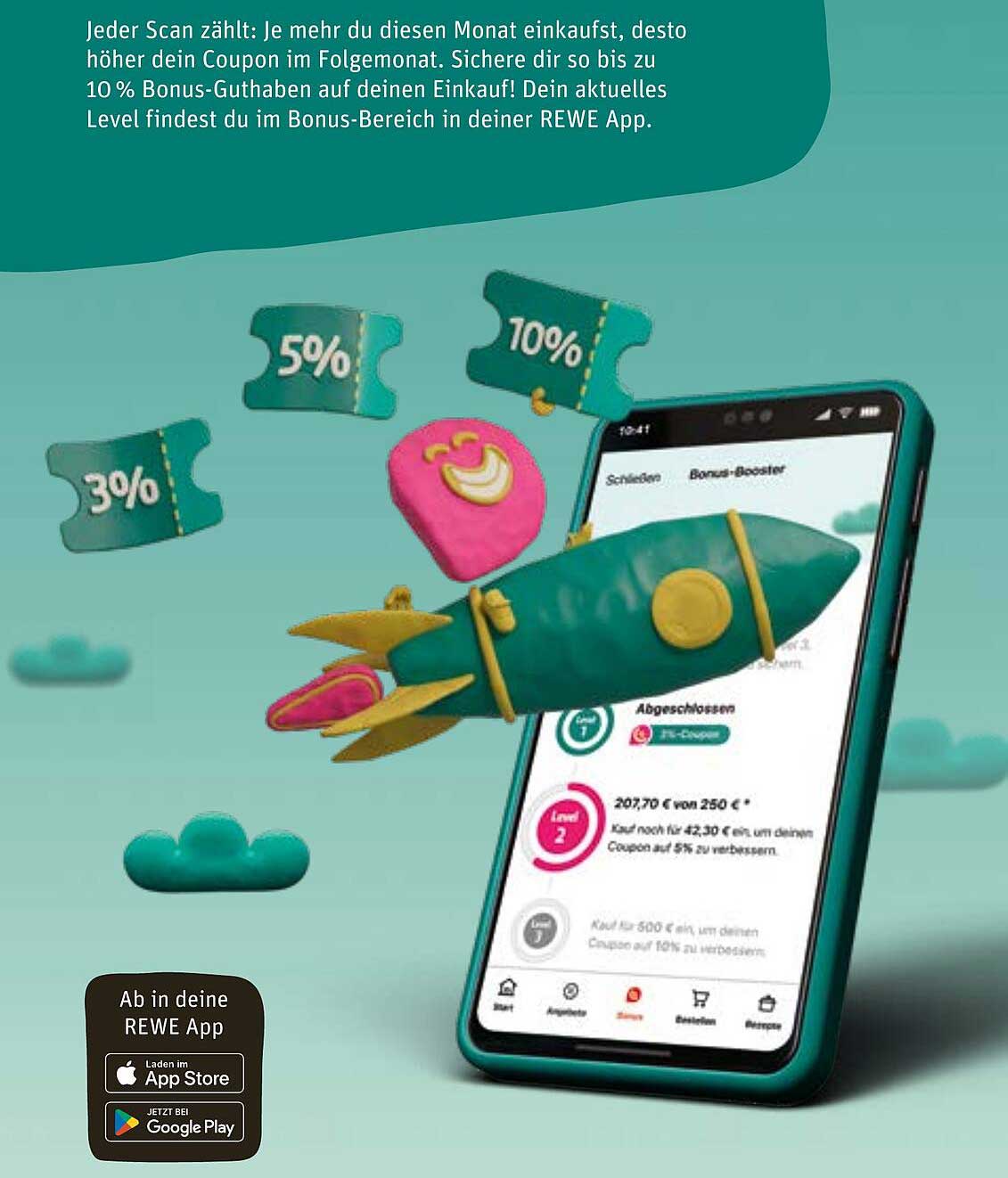 Bonus-Revolution bei REWE: Bis zu 10 % Cashback sichern!