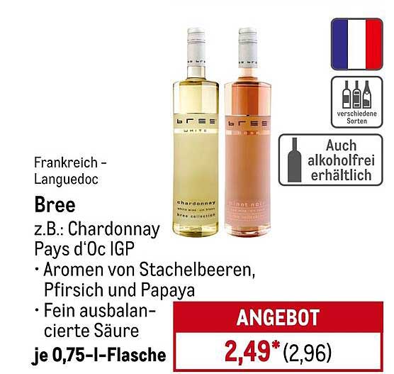 Bree Chardonnay Pays d'Oc IGP - Frischer Genuss für jeden Anlass