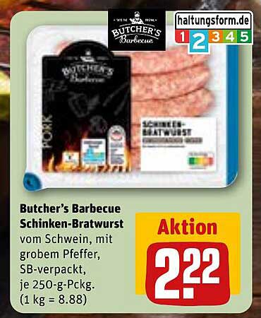 Butcher's Barbecue Schinken-Bratwurst