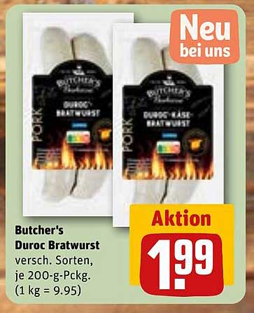 Butcher's Duroc Bratwurst 200 g