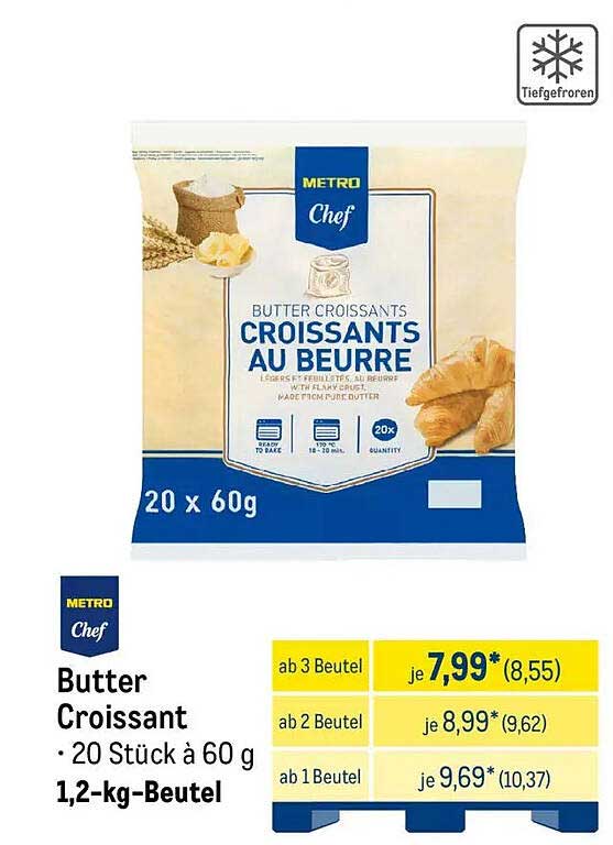Butter Croissant - 20 Stück à 60 g