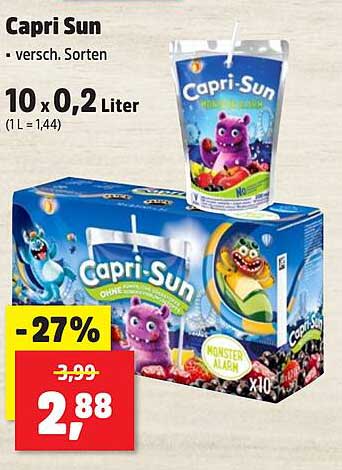 Capri Sun – 10 x 0,2 Liter – verschiedene Sorten
