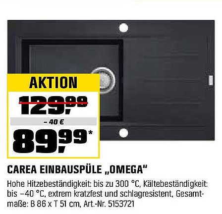 CARE Einbauspüle „Omega“
