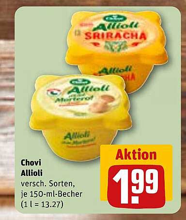 Chovi Allioli - verschiedene Sorten, je 150-ml-Becher