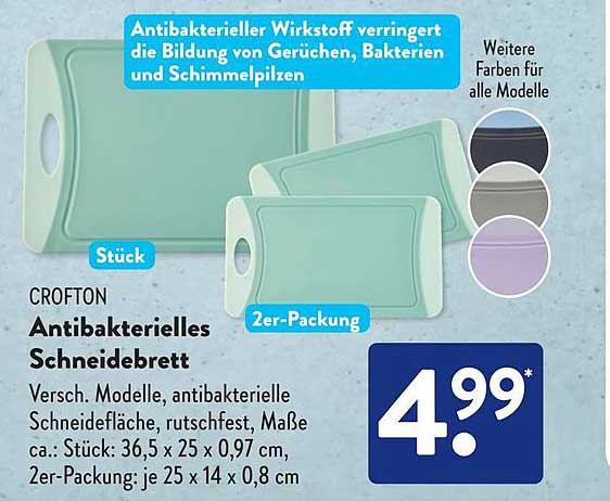 CROFTON Antibakterielles Schneidebrett – Verschiedene Modelle