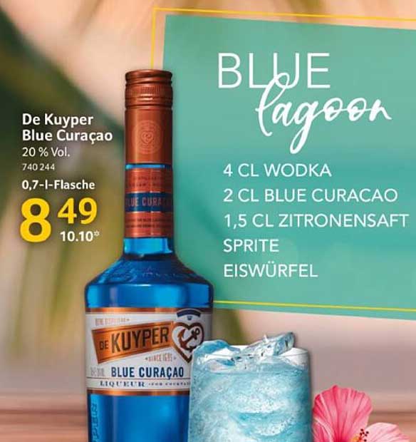 De Kuyper Blue Curaçao 20% Vol, 0,7-l-Flasche