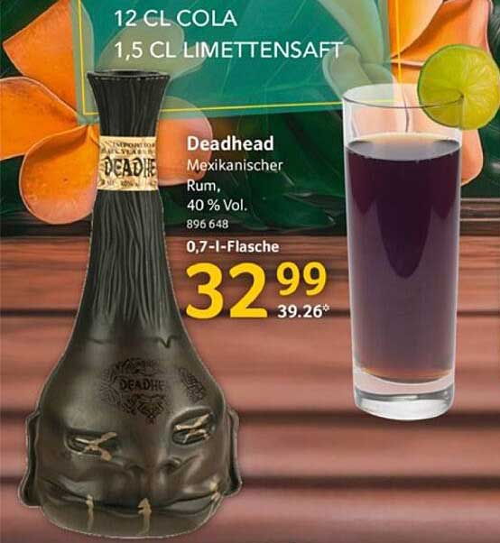 Deadhead Mexikanischer Rum, 0,7-L-Flasche