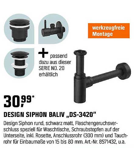 DESIGN SIPHON BALIV „DS-3420“