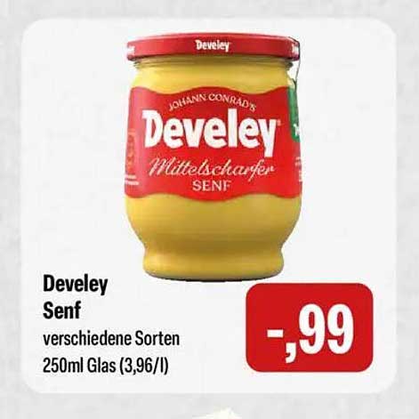 Develey Senf verschiedene Sorten 250ml Glas