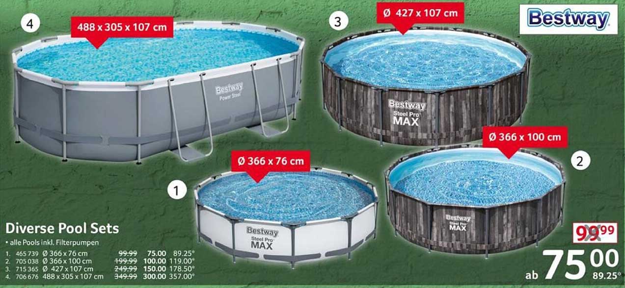 Diverse Pool Sets von Bestway