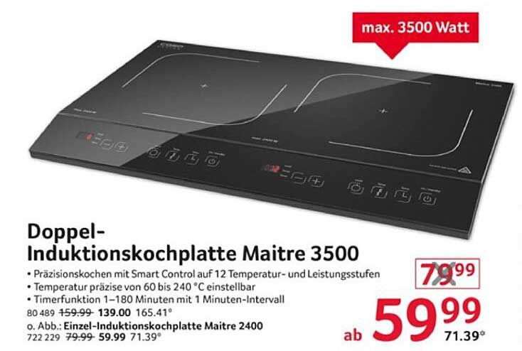 Doppel-Induktionskochplatte Maitre 3500